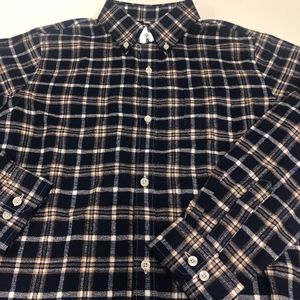 Youth Long Sleeve Flannel Button Down Size Large